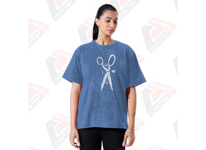 Stylish <b>Women's</b> Acid Wash T-<b>Shirt</b> Soft Trendy Comfortable with Eco-Friendly Denim Batik <b>Corduroy</b> <b>for</b> Summer - Product Image 5