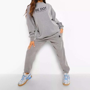 All Quality Cotton Breathable Winter Tracksuit for Ladies Casual Wear Regular Streetwear <b>Drop</b> Shoulder <b>Acid</b> Wash - Product Image 1