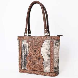 Bolso Tote de Cuero Genuino de Lujo con Diseño Bohemio, Hecho a Mano, con Borlas Personalizadas y Flores, Bolso Cruzado para Mujer, Venta al por Mayor India - Product Image 5