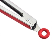 Outil de cuisson BBQ en acier inoxydable avec poignée TPR, durable, portable, résistant à la chaleur, robuste, compatible lave-vaisselle, antiadhésif et sûr pour les aliments