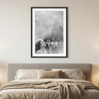 Cadre d'affichage vertical créatif Americanflat 24x34 avec passe-partout en bois poli 20x30 pour photos 24x34, affichage mural, écologique, noir