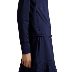 Oem Service <b>Women's</b> Premium Cotton <b>Sweatshirt</b> Stand Collar <b>Quarter</b>-<b>Zip</b> Eyelet-Panel Decoration Front Stretchy Autumn Summer - Product Image 5