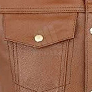 Chaleco de Cuero Genuino para Hombre, Resistente, Invernal, Casual, Transpirable, de Alta Calidad - Product Image 5