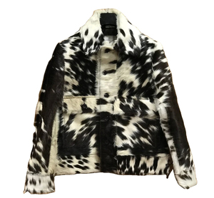 Chaqueta de Motociclista de Cuero Vacuno con Acabado Sólido Personalizado, con Cuello Alto de Lona y Logotipo Frontal para Hombre, Invierno - Product Image 2