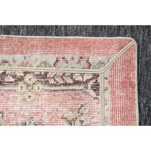 Vintage 1.9x3.37 ft Rug, Small Turkish Rug, <b>Red</b> Patchwork <b>Wool</b> Rug - Product Image 5