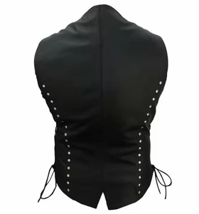 Chaleco de Cuero Genuino para Mujer, Talla Grande, Sin Mangas, Nuevo, Estilo Motero, Cortavientos, Tejido, Informal, Ligero, Transpirable, Cuello en V - Product Image 2
