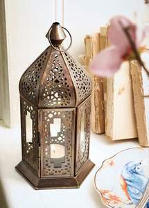 Lanternes en métal Ramadan Kareem gravées personnalisées pour les cadeaux pendant l'Aïd al-Fitr et les rassemblements familiaux du Ramadan - Product Image 2
