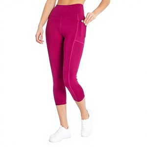 Leggings Deportivos de Alta Calidad al por Mayor con Logotipo Personalizado, Leggings de Yoga con Costuras Acanaladas para Mujer - Product Image 1