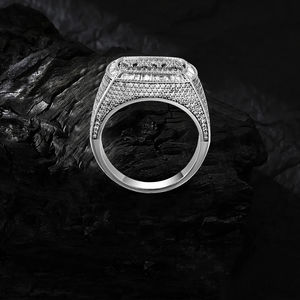 Joyería de hip hop Lab Grown Round Elegant 14K 18K Solid Gold Diamond Ring 925 Silver Eternity Lab creado Anillos de diamantes para mujeres - Product Image 3
