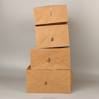 Sacs de shopping en papier kraft blanc et brun personnalisés en gros avec poignées, sacs à emporter pour la restauration