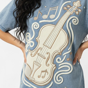 T-shirt personnalisé de haute qualité avec strass brillants, logo personnalisé imprimé avec des strass, manches courtes, 100% coton, pour femmes - Product Image 4