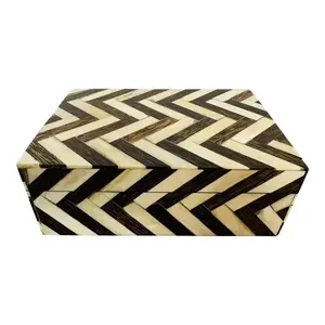 Boîte de rangement en incrustation d'os faite à la main décorative avec motif floral pour une décoration intérieure élégante au prix le plus bas - Product Image 6