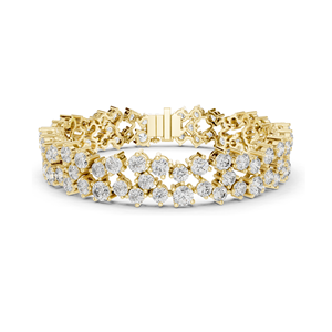 Pulsera de Diamantes Cultivados en Laboratorio de 14.45 CT, Diamantes VVS-VS-EF CVD, Oro de 10KT, 14KT, 18KT y Plata 925, Oro Rosa, Amarillo, Blanco - Product Image 1