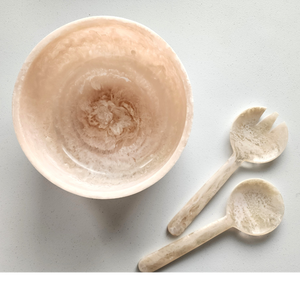 Tazón para Servir Ensaladas de Resina Pulida Ecológica Hecha a Mano, Diseño Multivuelco, Moderno y Lujoso, Artesanos Reales, para Frutas, Cenas y Fiestas - Product Image 4