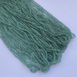 3mm 4mm naturel vert zambien émeraude lisse Rondelle perles brin collier dernier design pour la fabrication de bijoux tendance maintenant offres - Product Image 3