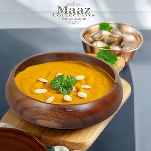 Ensemble de 2 grands bols à salade en bois d'acacia de 25 oz (8x2 pouces) Salade de service écologique en bois naturel sans joint durable et sans danger pour les aliments - Product Image 4