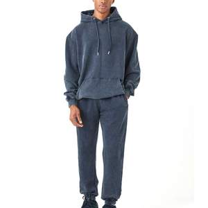 Survêtement femme lourd délavé à l'acide Logo personnalisé manteau d'hiver à capuche motif solide pleine longueur respirant 100% coton-nouveau - Product Image 1