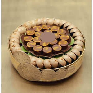 Cuenco para servir de Material metálico de calidad de lujo, cuenco para servir chocolate de Metal dorado de estilo atractivo para regalar cualquier ocasión especial - Product Image 1