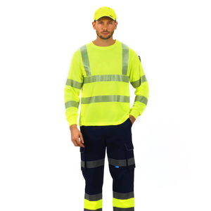 Chemise de travail de sécurité à haute visibilité réfléchissante, respirante, ventilée, à séchage rapide, en polyester, pour l'extérieur - Product Image 1