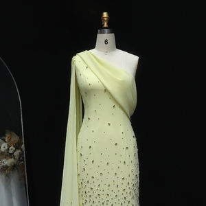 <span class=keywords><strong>Vestido</strong></span> de Noche <span class=keywords><strong>Amarillo</strong></span> Jancember XD034, <span class=keywords><strong>Vestido</strong></span> de Fiesta con un Hombro Descubierto, <span class=keywords><strong>Vestido</strong></span> de Gala con Pétalos 3D, <span class=keywords><strong>Vestido</strong></span> de <span class=keywords><strong>Sirena</strong></span> para Celebraciones, Ropa Formal para Cócteles y Fiestas - Product Image 3