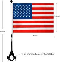 Drapeaux de vélo personnalisés, sécurité, haute qualité, petits drapeaux, bannières avec guidon de diamètre