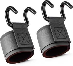 Crochets de musculation Fitness, sangle en néoprène anti-déchirure, poignées de main, crochet d'assistance à la traction personnalisé pour l'exercice de force, professionnel - Product Image 6