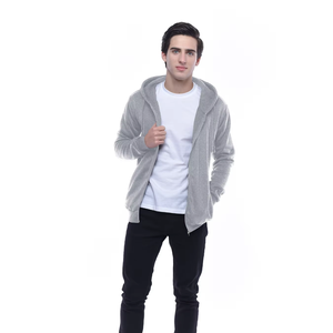 Unisex BEAM Zipper Solid <b>Hoodie</b> Casual Loose Embroidered Technics Autumn Polyester Cotton Blend Double Needle Cuff 2 Side - Product Image 2