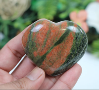 Meilleure qualité Offre Spéciale cristal naturel Unakite coeur Unakite pierres précieuses cœurs Unakite en forme de cœur pierres de guérison décoration de la maison