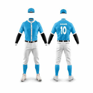 Ensembles d'uniformes de baseball/softball unisexes tendance personnalisés en gros, impression par transfert thermique, 100% polyester respirant, séchage rapide, nouveauté - Product Image 4
