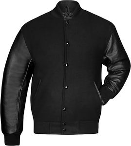 Plus Size Men's Baseball Breathable Customized <b>Real</b> <b>Leather</b> <b>Jackets</b> Chicago CollegeBaseballjacket for men DDP Shipping - Product Image 3