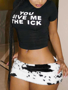 Alta calidad 2025 nuevo Y2K verano Streetwear Casual letra estampado Crop Top Tops para mujeres moda mujer Tops - Product Image 4