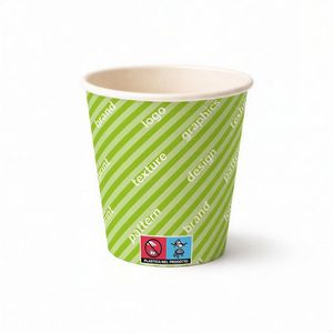 แก้วกาแฟกระดาษคราฟท์ 200 มล. ย่อยสลายได้ กันน้ำ แบบผนังเดียว - Product Image 1
