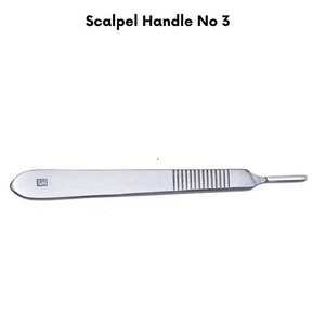 Manche de scalpel de qualité médicale n°3 3 poignées réutilisables en acier inoxydable pour lames chirurgicales - Product Image 4