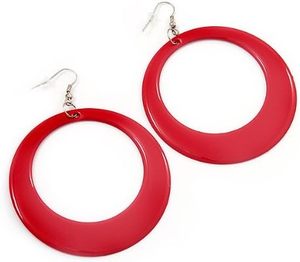 Boucles d'oreilles créoles élégantes faites à la main en résine par HF CRAFST Bijoux de mode colorés mignons pour une ambiance minimaliste Prix bon marché - Product Image 4