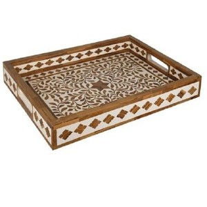 Servidor de desayuno de café y té de calidad estándar Bandeja de madera Bandeja de servicio de madera maciza Venta caliente Bandeja de servicio de catering - Product Image 6