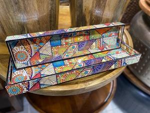 Vente en gros 20pcs plateau de service en bois incrusté d'os Offre Spéciale plateau de service - Product Image 6