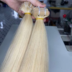 Cinta en extensiones de cabello para mujer Cinta Cabello liso #613 Color natural Virgen humana Doble cutícula dibujada alineada al por mayor - Product Image 1
