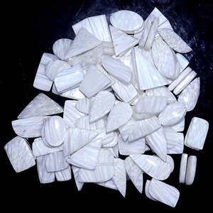 Paire de Scolecite blanche naturelle Fournisseur de pierres précieuses en vrac Inde Prix de gros Cabochon de haute qualité Fabrication de bijoux en pierres précieuses - Product Image 5