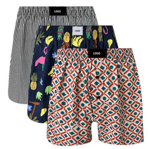 Caleçon élégant et léger en coton pour hommes Design à carreaux durable respirant tricoté Logo personnalisé écologique pour le salon - Product Image 5