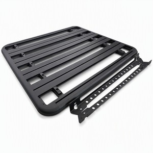차량 루프랙 플랫폼 러기지 캐리어 헤비듀티 블랙 알루미늄 100kg 이상 적재 가능 4Runner <span class=keywords><strong>Hilux</strong></span> FJ Cruiser Wrangler JK용 - Product Image 1