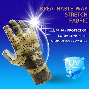 Gants de pêche confortables avec tissu en maille à séchage rapide et ajustement sans doigts conçus pour les excursions en bateau de pêche à la mouche à bas prix - Product Image 6