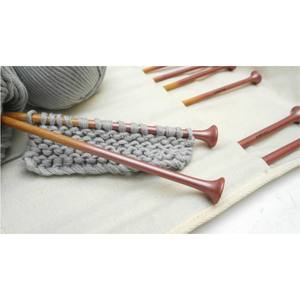 Ensemble d'aiguilles à tricoter naturelles à finition lisse |   18 tailles d'outils de tricot manuel pour la confection de pulls et d'écharpes | Tricotage en bois durable - Product Image 6