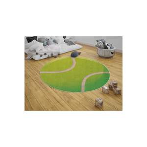 Alfombra de pelota de tenis 3D personalizada para habitación de niños adolescentes, goma redonda y tejida, lavable y antideslizante para uso en dormitorio - Product Image 1