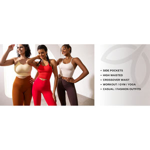 Women High Waist Flare <b>Yoga</b> Leggings | Ribbed Stretch Workout <b>Pants</b> with Side Pocket Flared <b>Yoga</b> <b>Pants</b> for Women High Waisted - Product Image 5