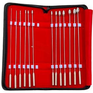Ensemble de dilatateurs biliaires manuels en acier chirurgical inoxydable, type Bakes Rosebud, pour voies biliaires courantes, 13 pièces, 30 cm, Classe II ISO - Product Image 1