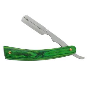 Mango de plástico de maquinilla de afeitar recta de hoja de acero inoxidable profesional de alta calidad con acabado de madera Suministro directo de fábrica - Product Image 3