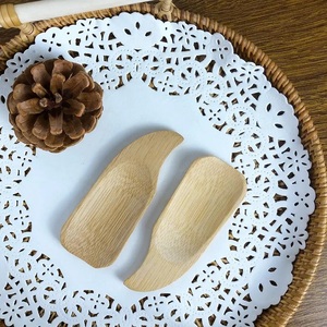 Cuillère en bois naturelle de qualité supérieure, écologique, fabriquée en Inde, nouveau design, couverts solides, cuillère plate, lot de 2 - Product Image 5