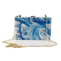 Tas Clutch Wanita Bohemian Vintage Buatan Tangan India Berlian Desain Baru Harga Grosir Resin Logam Tas Pesta Modis