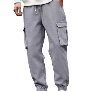 Pantalon en molleton de coton premium léger pour homme, respirant, séchage rapide, confort ultime, design élégant, brodé - Product Image 1