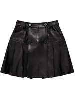 Jupe trapèze vintage en cuir véritable de qualité supérieure pour femme, anti-plis, personnalisable (logo, couleur, taille) – Vente en gros
